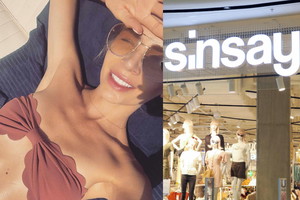 Agnieszka Woźniak-Starak w beżowym bikini, Sinsay