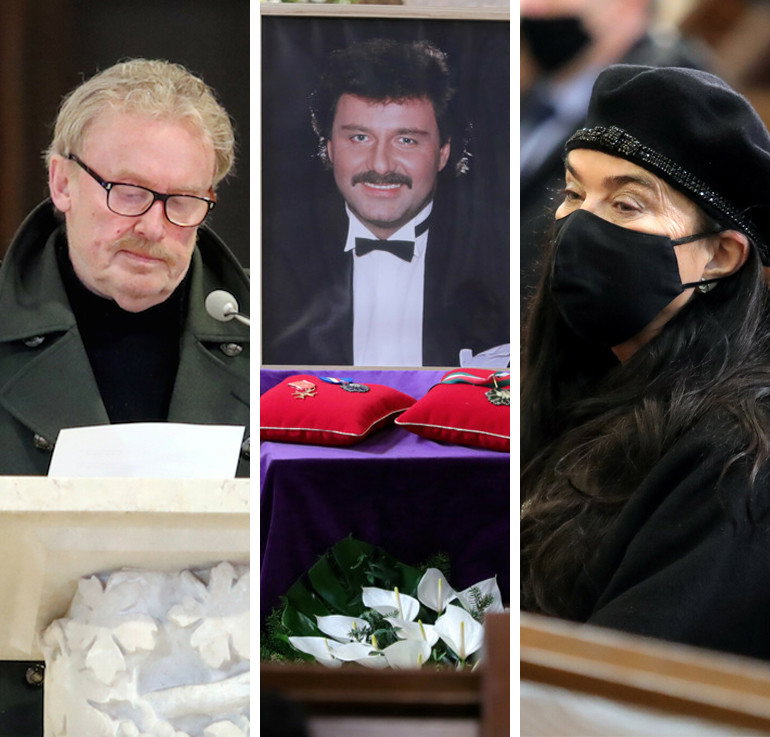 Żona Krzysztofa Krawczyka i Daniel Olbrychski na pogrzebie Krzysztofa Krawczyka