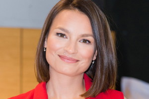 Anna Starmach w czerwonej sukience
