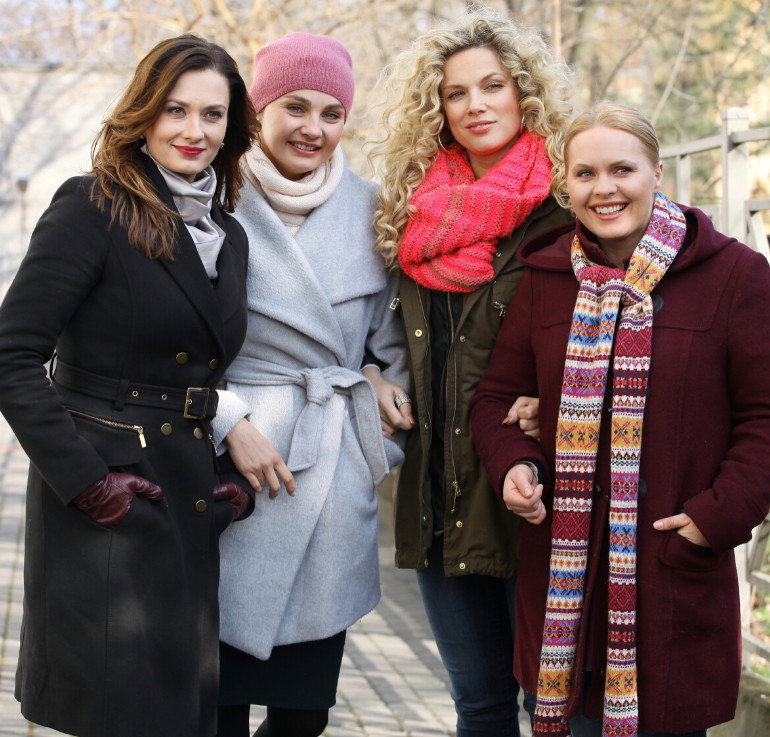 Zdjęcie z planu serialu Przyjaciółki