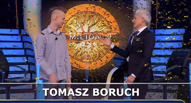 Tomasz Boruch wygrał milion w Milionerach