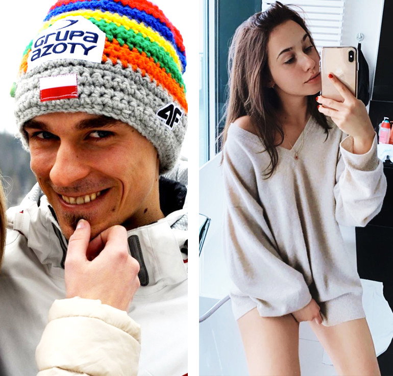 Piotr Żyła i jego nowa partnerka Marcelina Ziętek