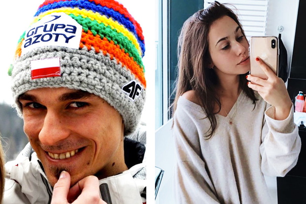 Piotr Żyła i jego nowa partnerka Marcelina Ziętek