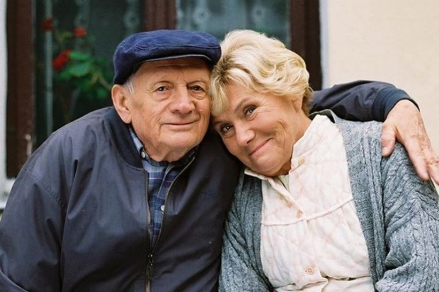 Witold Pyrkosz i Teresa Lipowska na planie "M jak miłość"