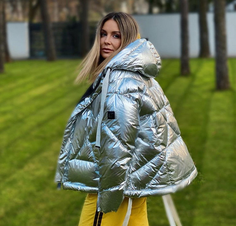 Małgorzata Rozenek-Majdan w srebrnej kurtce na zimę Tiffi