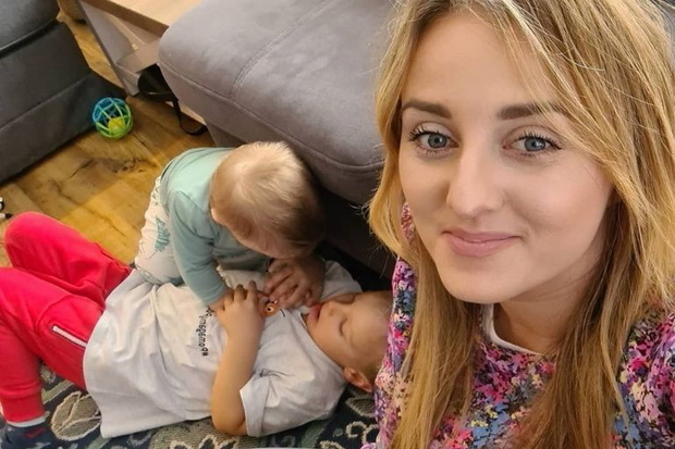 Ania Bardowska z dziećmi