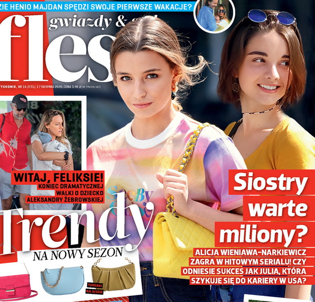 Julia Wieniawa i Alicja Wieniawa na okładce Flesza