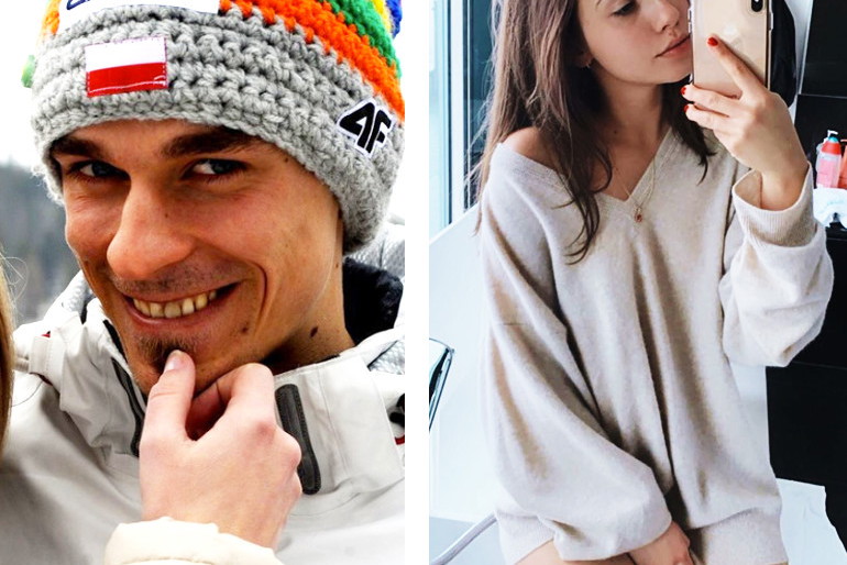 Piotr Żyła i jego nowa partnerka Marcelina Ziętek