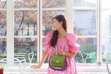 Różowa sukienka z bufkami z H&M- hit instagrama