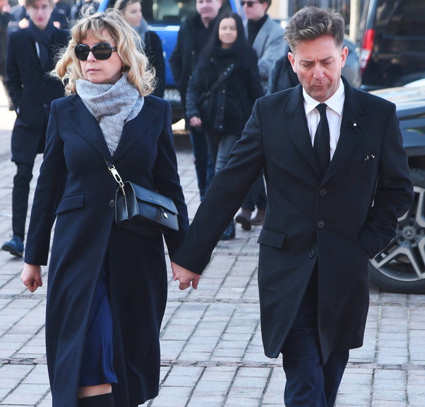 Rafał Królikowski i Dorota Mirska na pogrzebie Pawła Królikowskiego