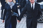 Rafał Królikowski i Dorota Mirska na pogrzebie Pawła Królikowskiego