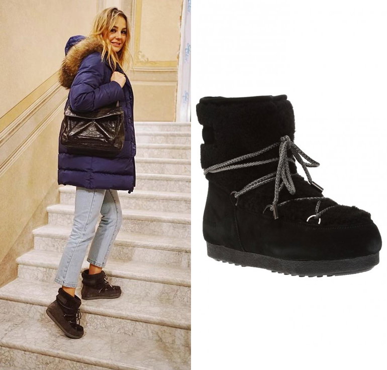 Małgorzata Socha w butach Moon Boot