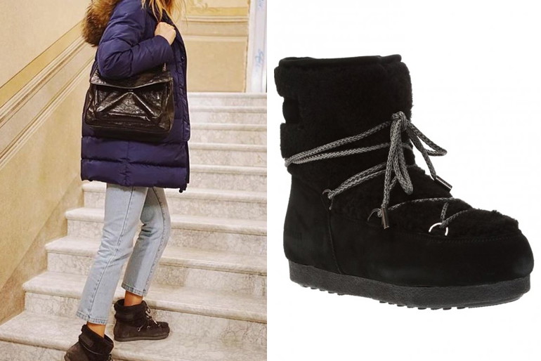 Małgorzata Socha w butach Moon Boot