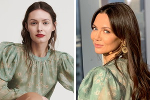 Kinga Rusin w wiosennych trendach 2020! Jej bluzkę z bufiastymi rękawami kupicie w Reserved