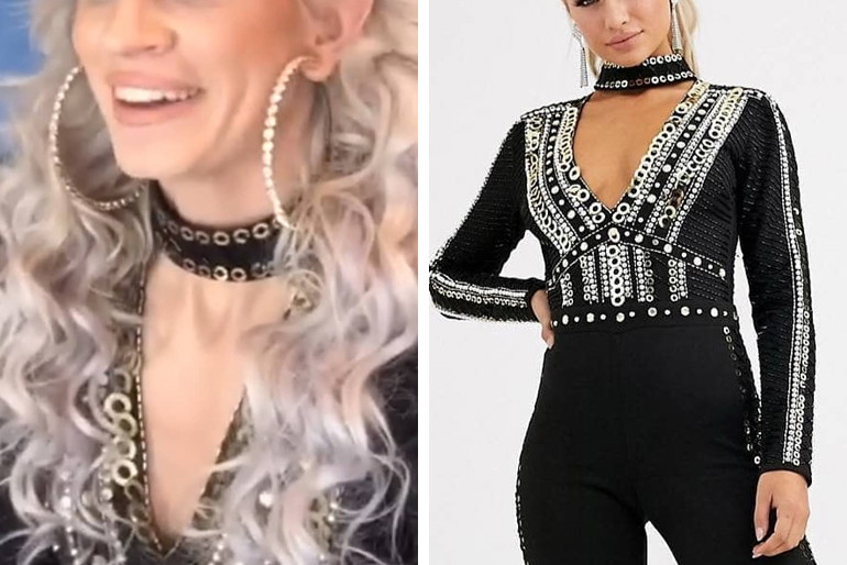 Sylwia Grzeszczak w czarnym kombinezonie ASOS