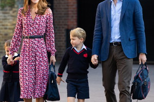 książę George, książę William, księżna Kate, księżniczka Charlotte