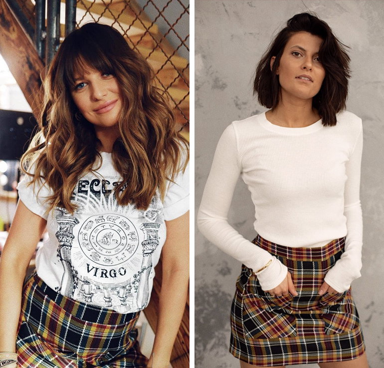 Anna Lewandowska w spódniczce w kratkę Bohemi Soul