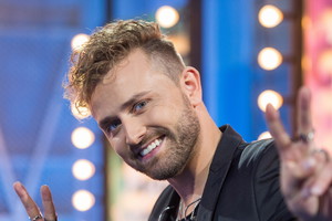 Tadeusz Seibert na planie The Voice of Poland