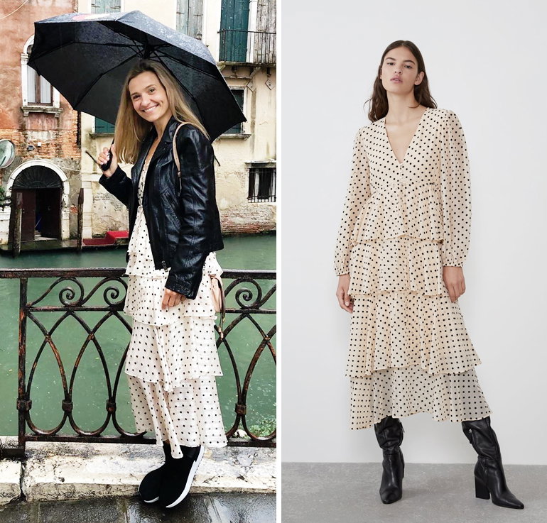 Joanna Koroniewska w sukience w groszki z Zary. Trendy 2019