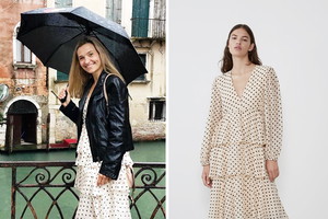 Joanna Koroniewska w sukience w groszki z Zary. Trendy 2019