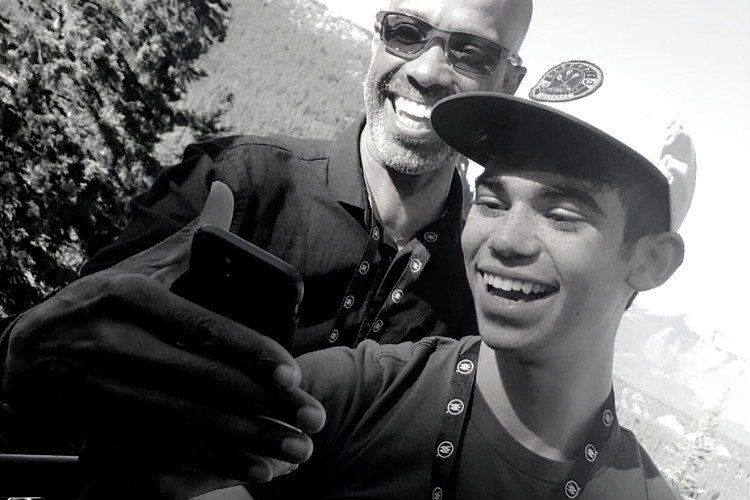 cameron Boyce z tatą