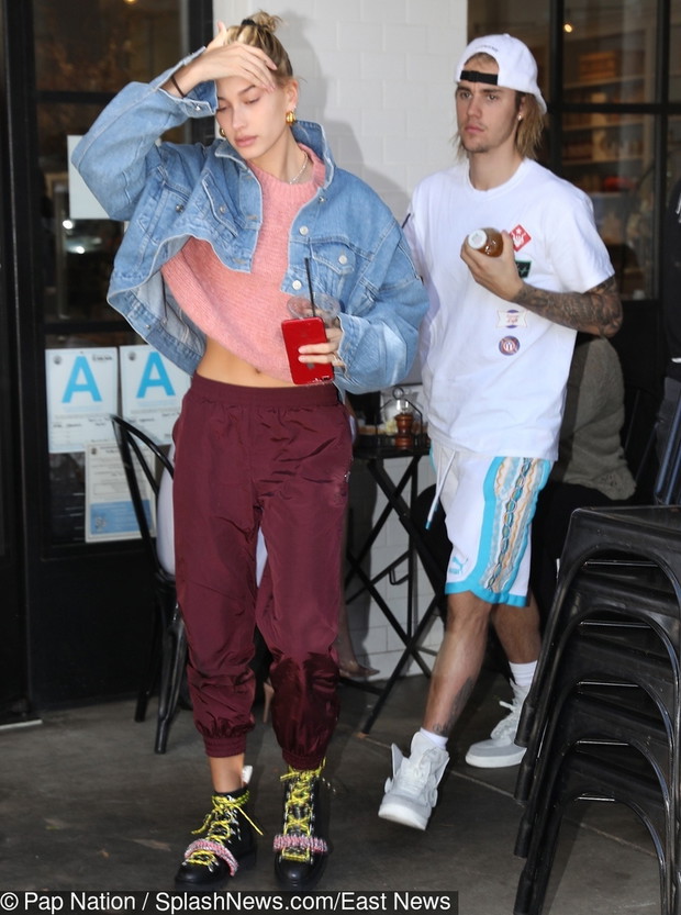 Justin Bieber i Hailey Baldwin na lunchu