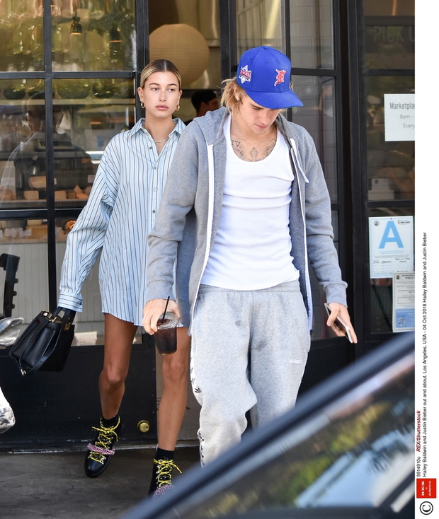 Justin Bieber i Hailey Baldwin na spacerze