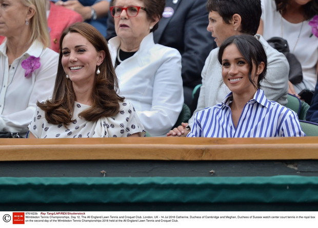 Ksi??ne Catherine i Meghan na Wimbledonie 2018