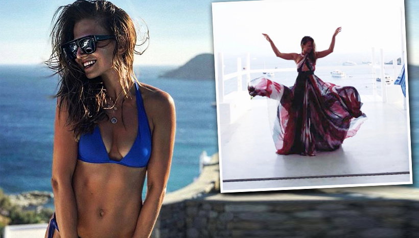 Anna Lewandowska w sukience Just Paul