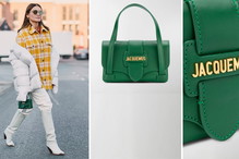 Jacquemus, zielona mikrotorebka