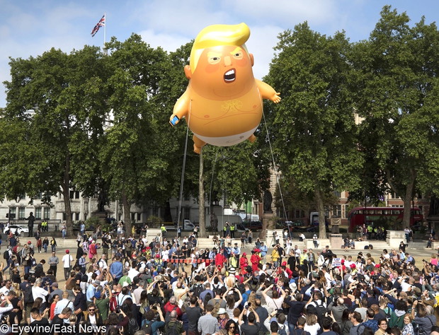 Trump lata nad Londynem