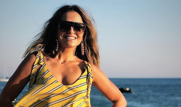 Anna Lewandowska na plaży