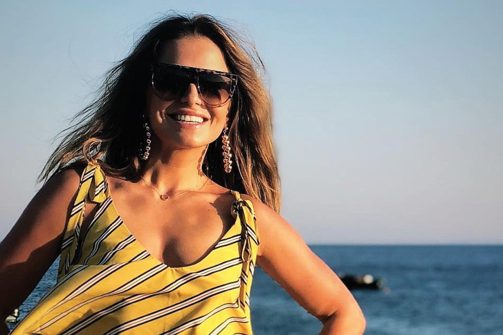 Anna Lewandowska na plaży