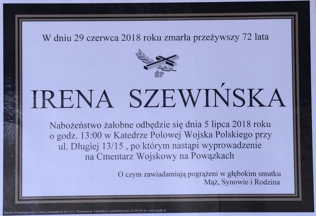 Pogrzeb Ireny Szewi?skiej
