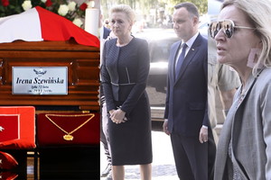Pogrzeb Ireny Szewińskiej, Andrzej Duda z Agatą Dudą