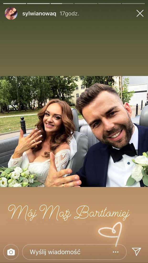 Sylwia Nowak z mężem