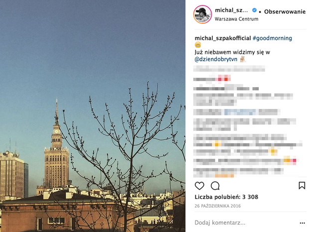 Widok z okna Michała Szpaka