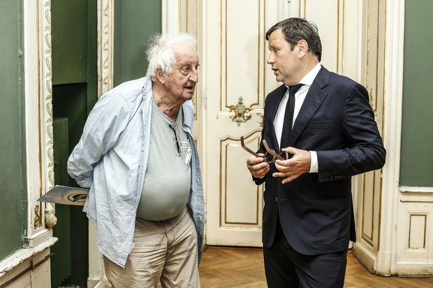 scena z: Krzysztof Weka, Jerzy Iwaszkiewicz, fot. Baranowski/AKPA