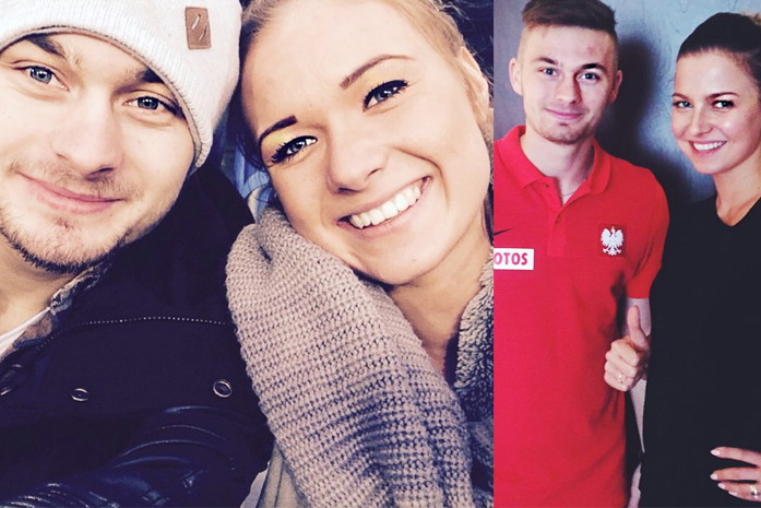 Karol Linetty z dziewczyną i Anną Lewandowską