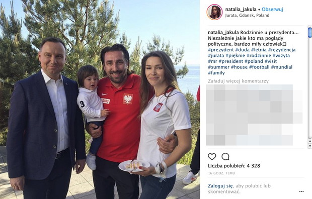 Andrzej Duda, Tomasz Hajto, Natalia Jakuła w Juracie