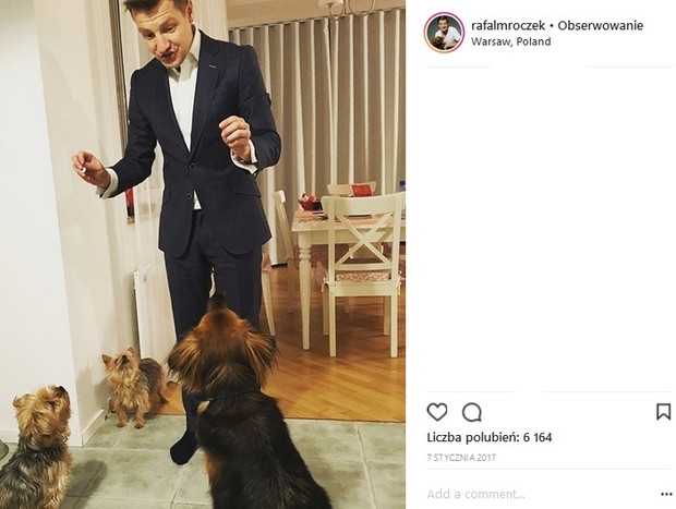 Rafał Mroczek z córeczką Zosią