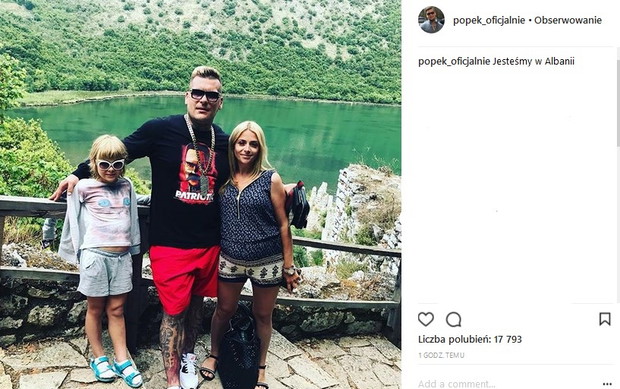 Popek z partnerką Kasią i córką