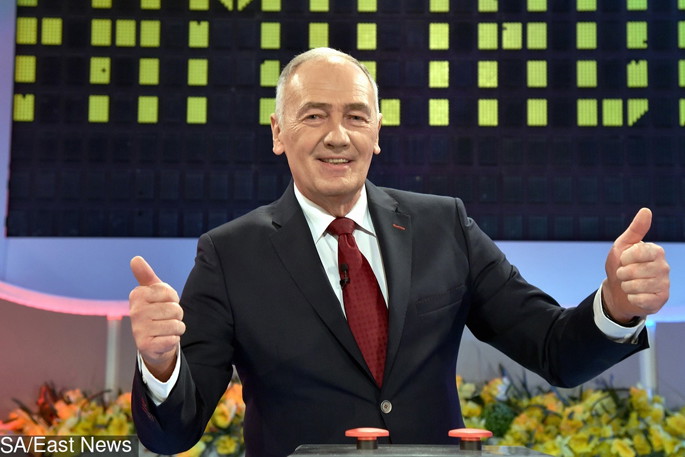 Karol Strasburger na planie Familiady