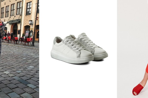 Paulina Syku-Jeżyna w spódnicy Reserved i w adidasach Skechers