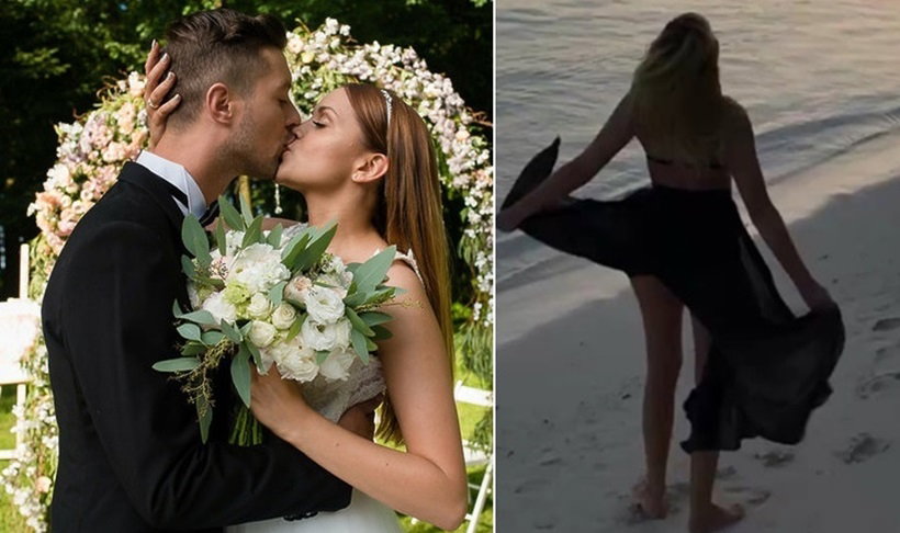 Dominika Gawęda i Maciej Szczepanik w podróży poślubnej