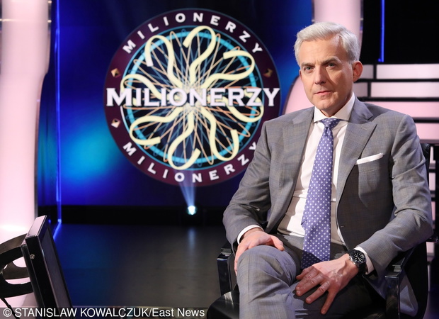Hubert Urbański na planie programu "Milionerzy"