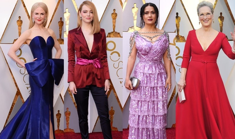 Zjawiskowe kreacje gwiazd z rozdania Oscarów 2018! Która najpiękniejsza?