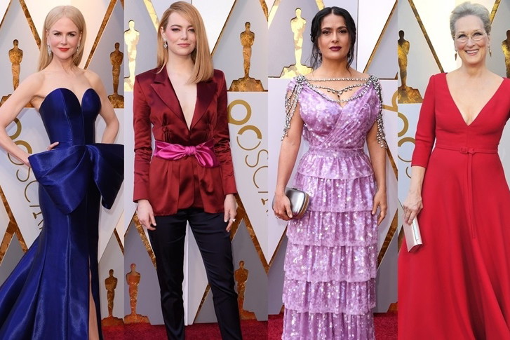 Zjawiskowe kreacje gwiazd z rozdania Oscarów 2018! Która najpiękniejsza?