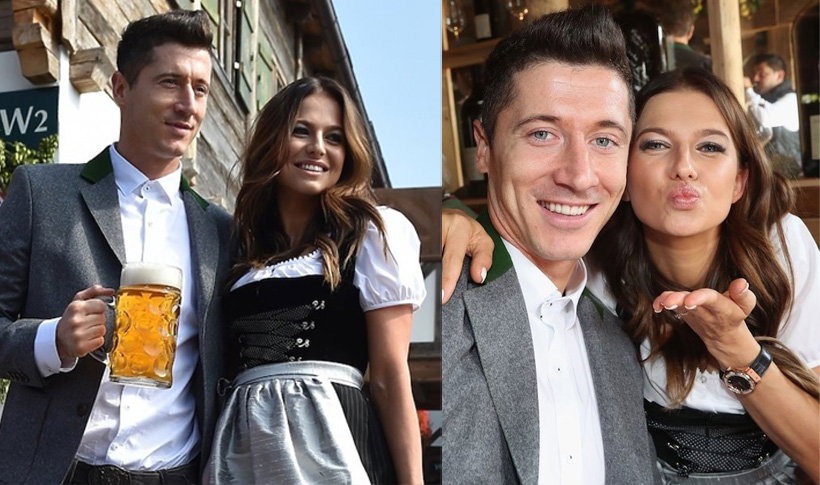 Anna Lewandowska i Robert Lewandowski na Oktoberfest 2017