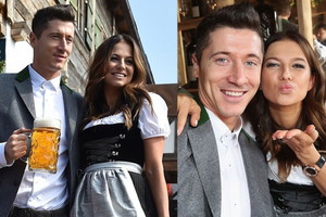 Anna Lewandowska i Robert Lewandowski na Oktoberfest 2017